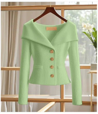 High-end Design Petite Spring Blossom Office Cardigan