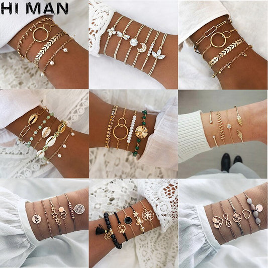 Simiya style multilayer chain bracelet