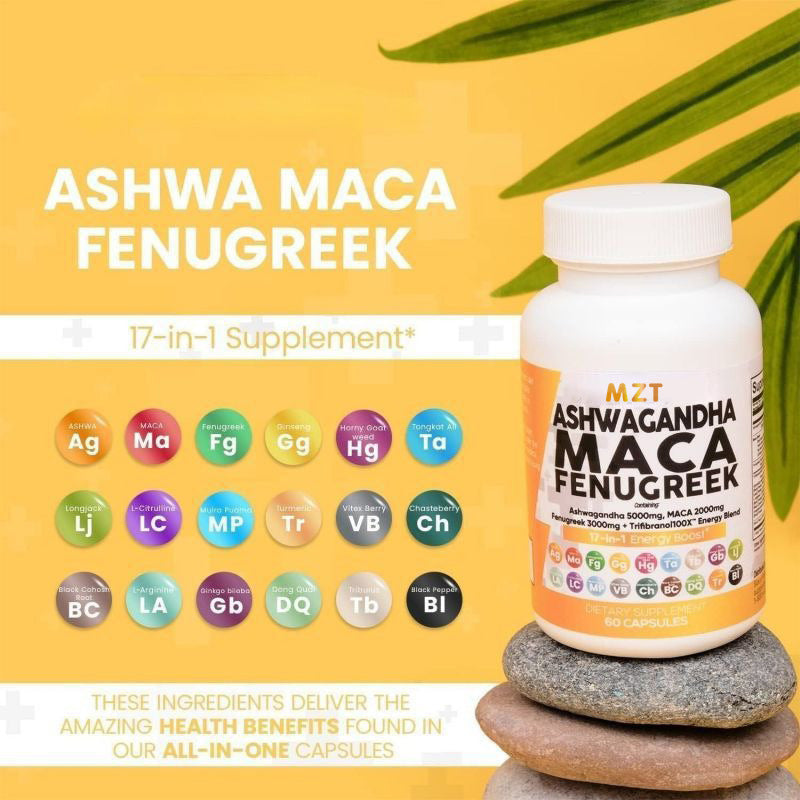 Ashwagandha Maca Fenugreek mineral supplement chart