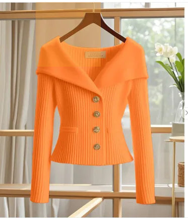 High-end Design Petite Spring Blossom  Office Cardigan