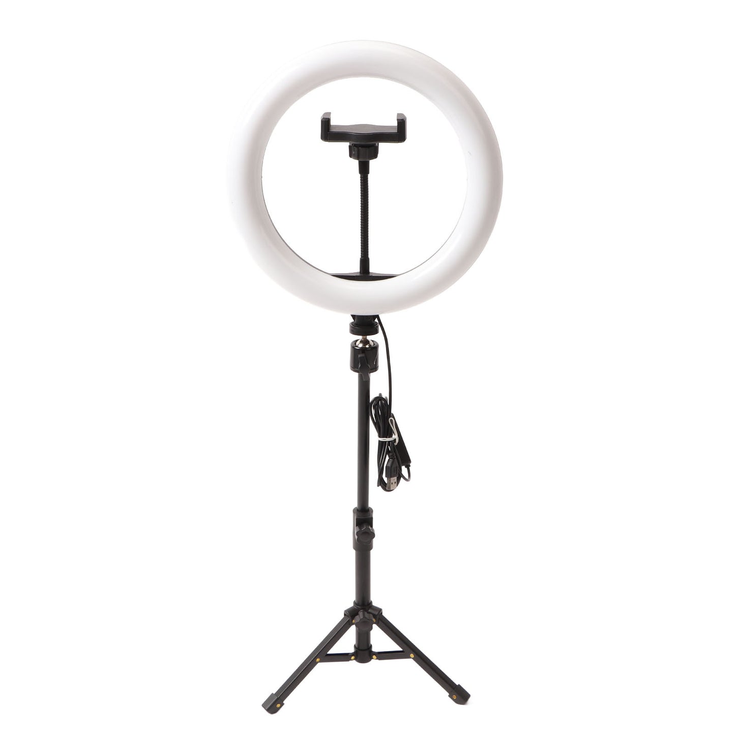 Fully assembled Ring light Tripod extended front profile
