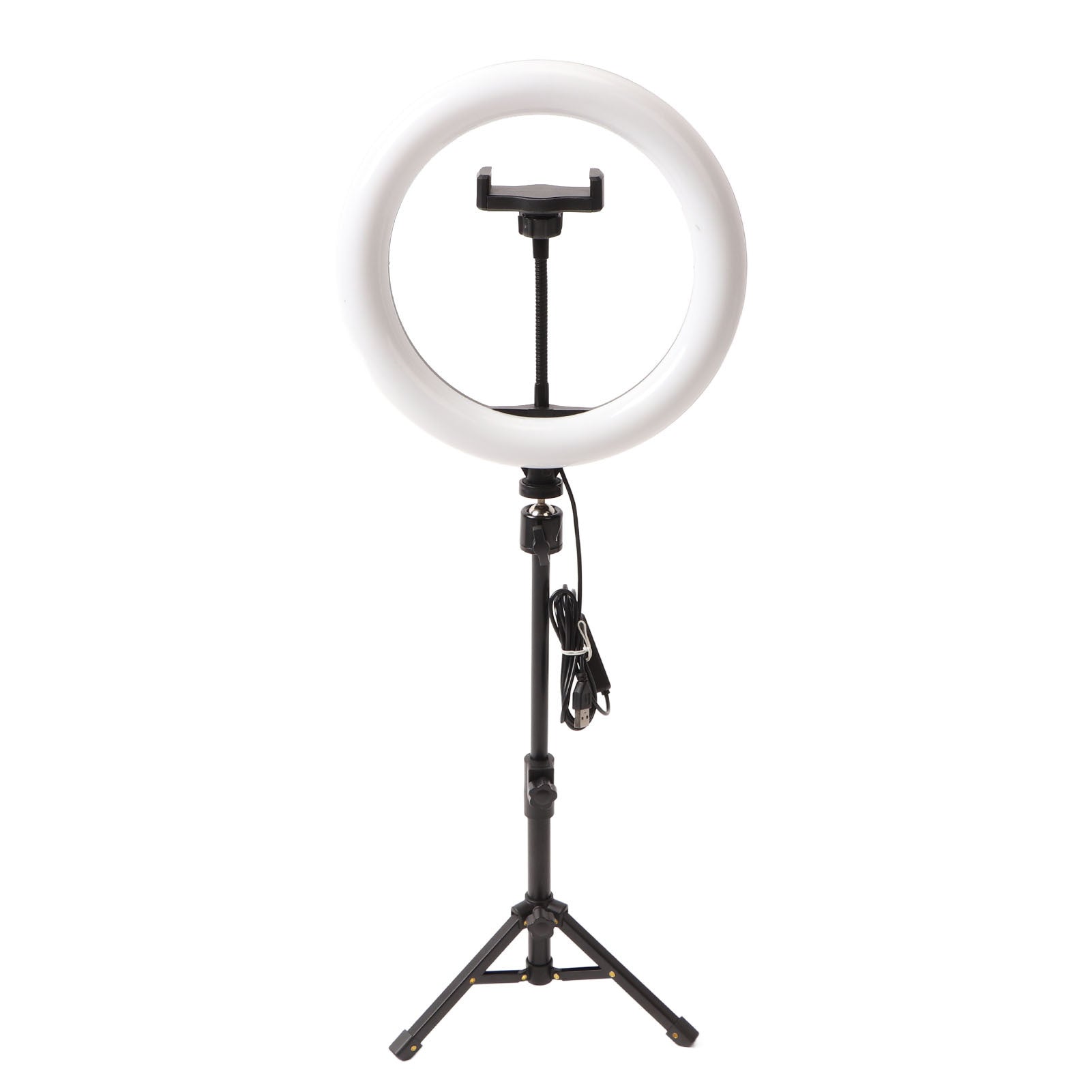 Fully assembled Ring light Tripod extended front profile