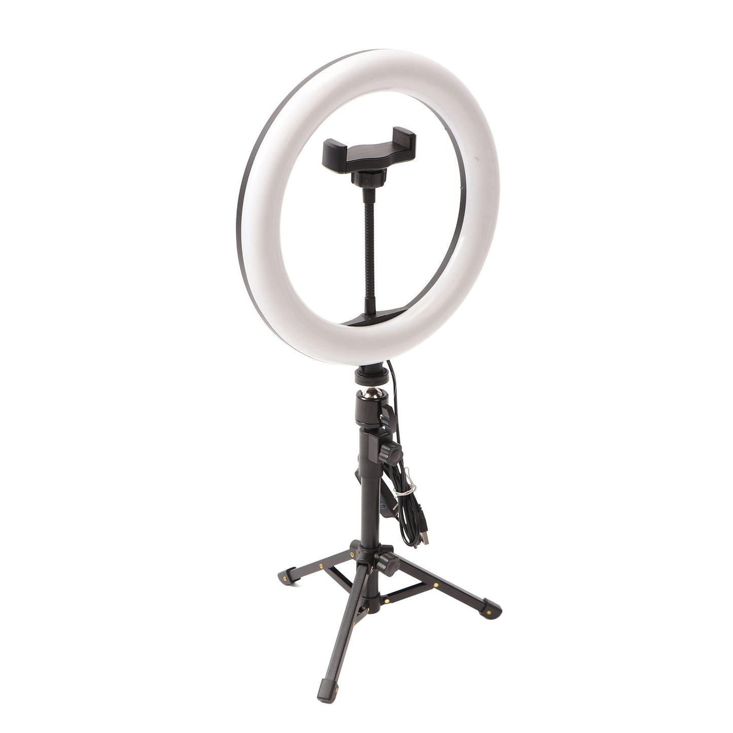 Fully assembled ring light tripod collapsible