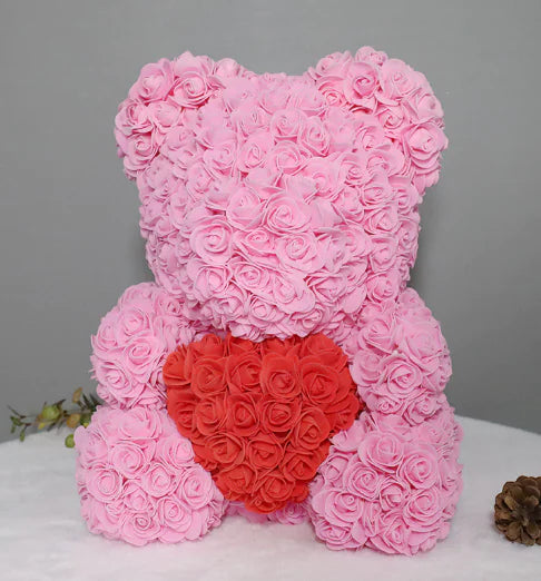 Valentine's Day Rose Flower Bear