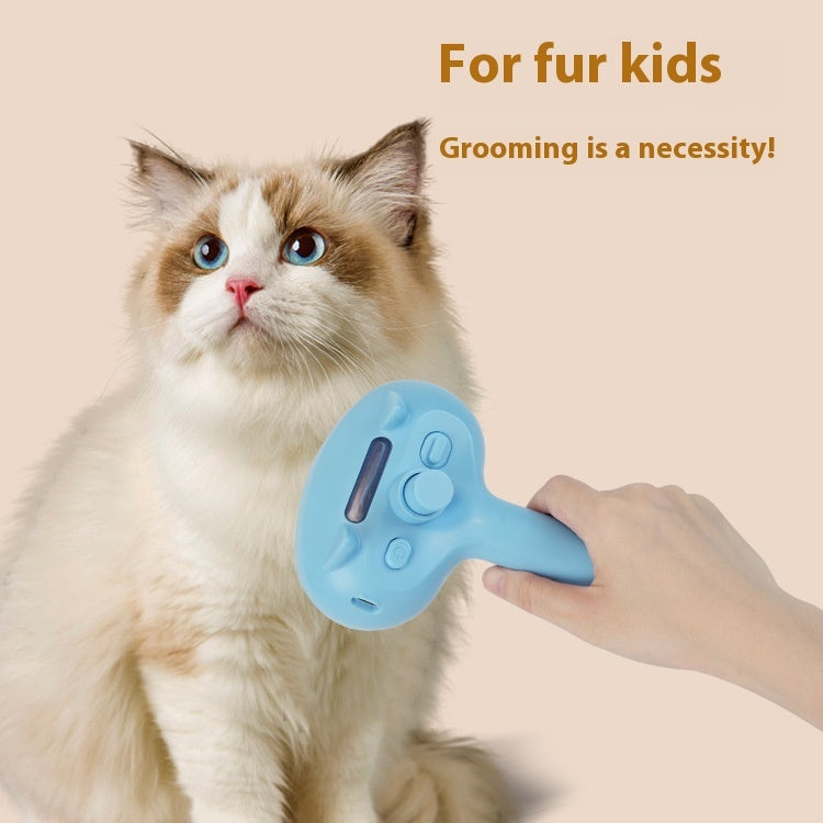 Spray combing the cat