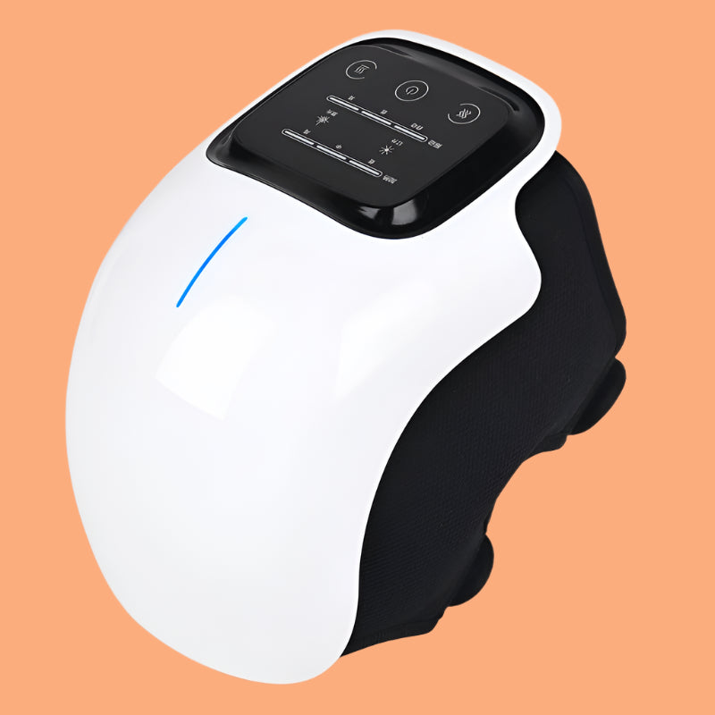 Vibration Knee Massager fully formed with a beige background
