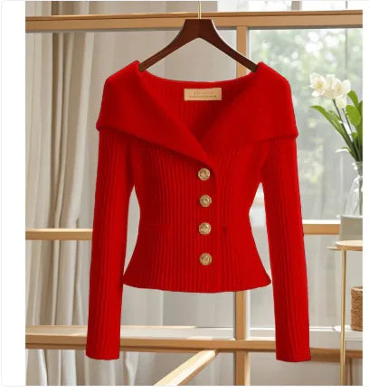 High-end Design Petite Spring Blossom  Office Cardigan